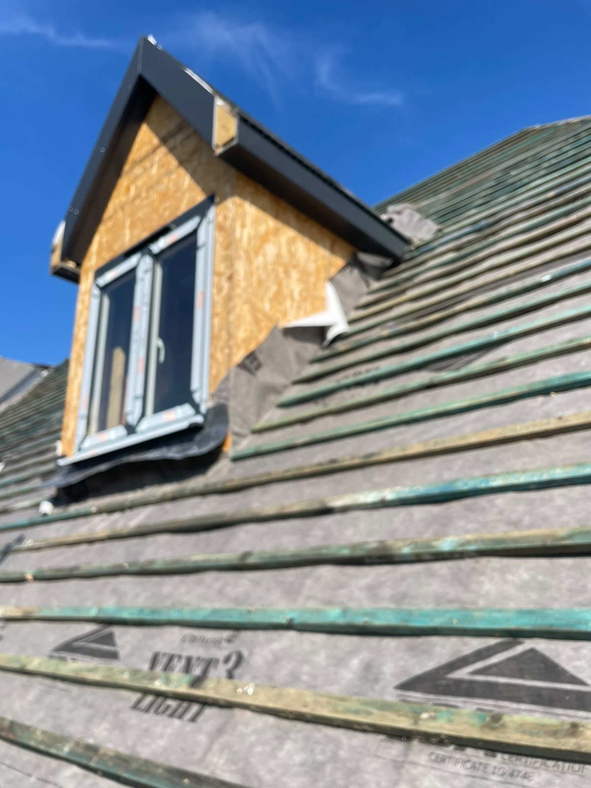 Elite Roofing close-up roof detail.
